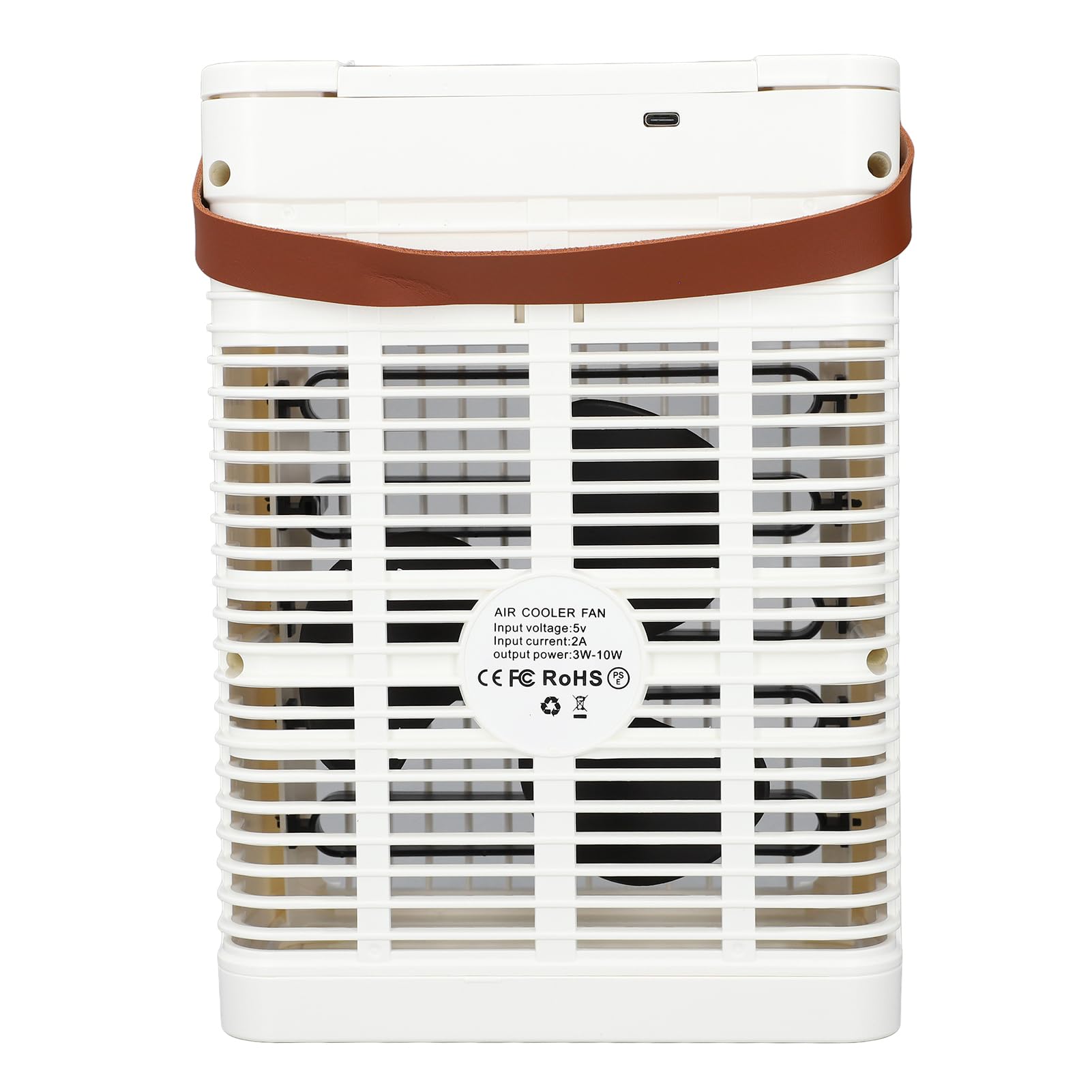 Aire acondicionado portátil, 2 nieblas frías, ventilador de 5 velocidades, 7 LED, tanque de 680 ml, mini enfriador USB, humidificador de niebla para oficina en casa