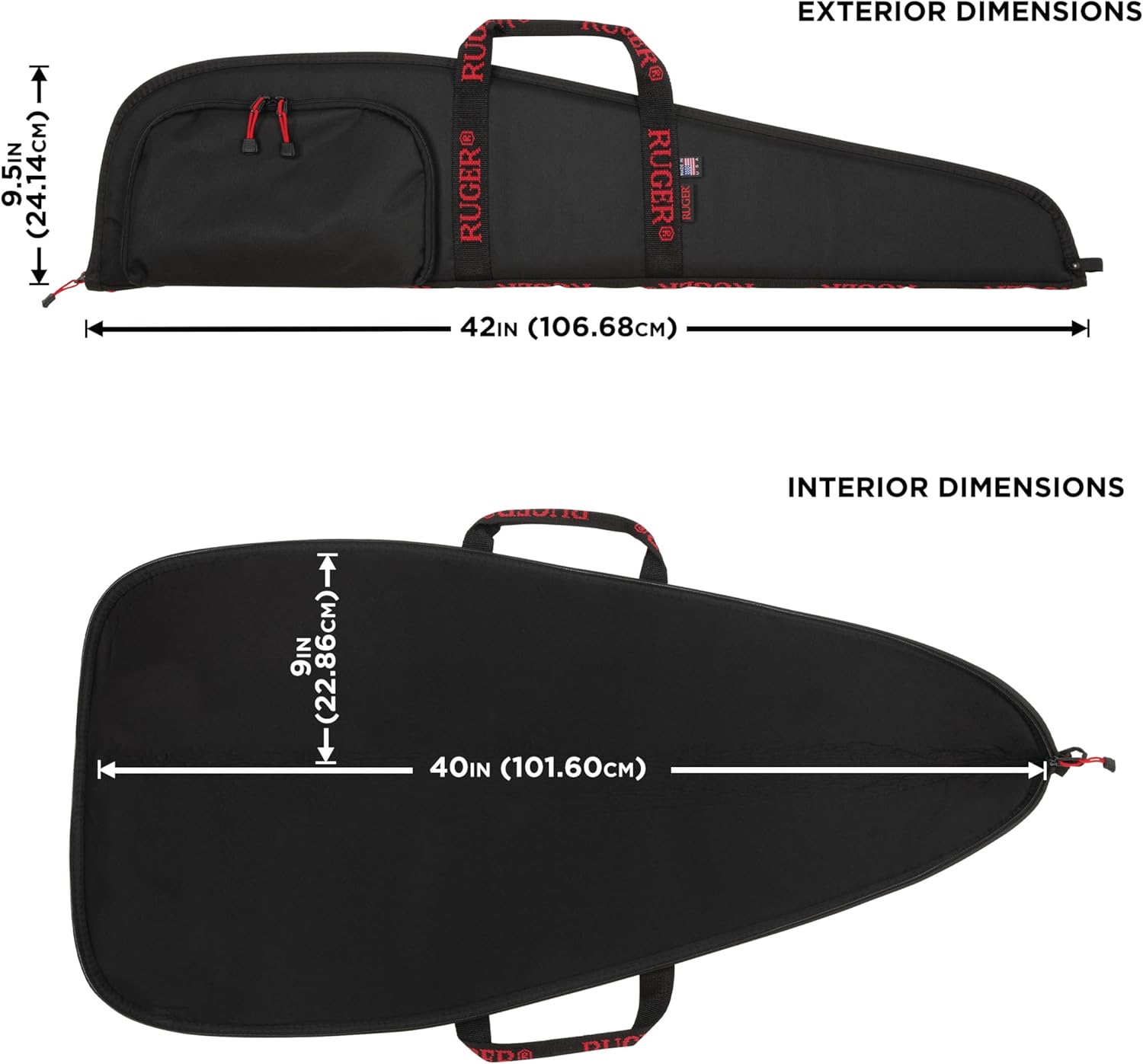 Allen Company Ruger Rifle Case - 40-inch Soft Gun Bag - Hunting and Shooting Accessories - Black