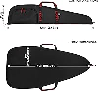 Vista 2 de Funda para rifle Ruger, color negro con logo Ruger en las asas, 40