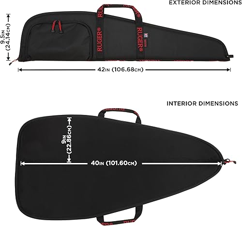 Miniatura 2 de Funda para rifle Ruger, color negro con logo Ruger en las asas, 40"