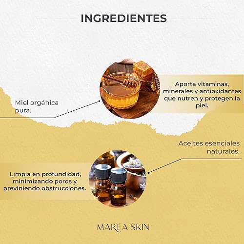Miniatura 2 de Marea Skin Jabón Orgánico de Limpieza Suave y Nutrición Profunda  Ingredientes 100% de Origen Natural (2 Jabones de Miel)