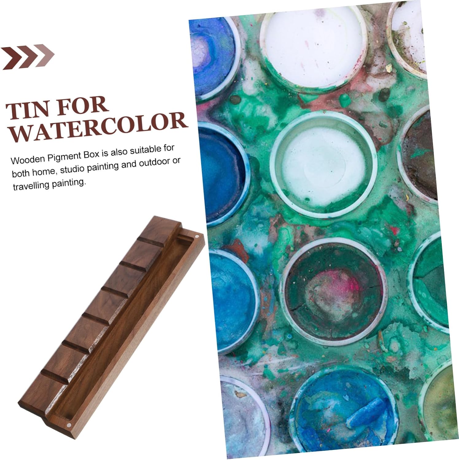 Painting Color Mixing Tray Watercolor Pigment Box for Mixing and Storage for Artists and Art Students Easy to Clean and Durable
