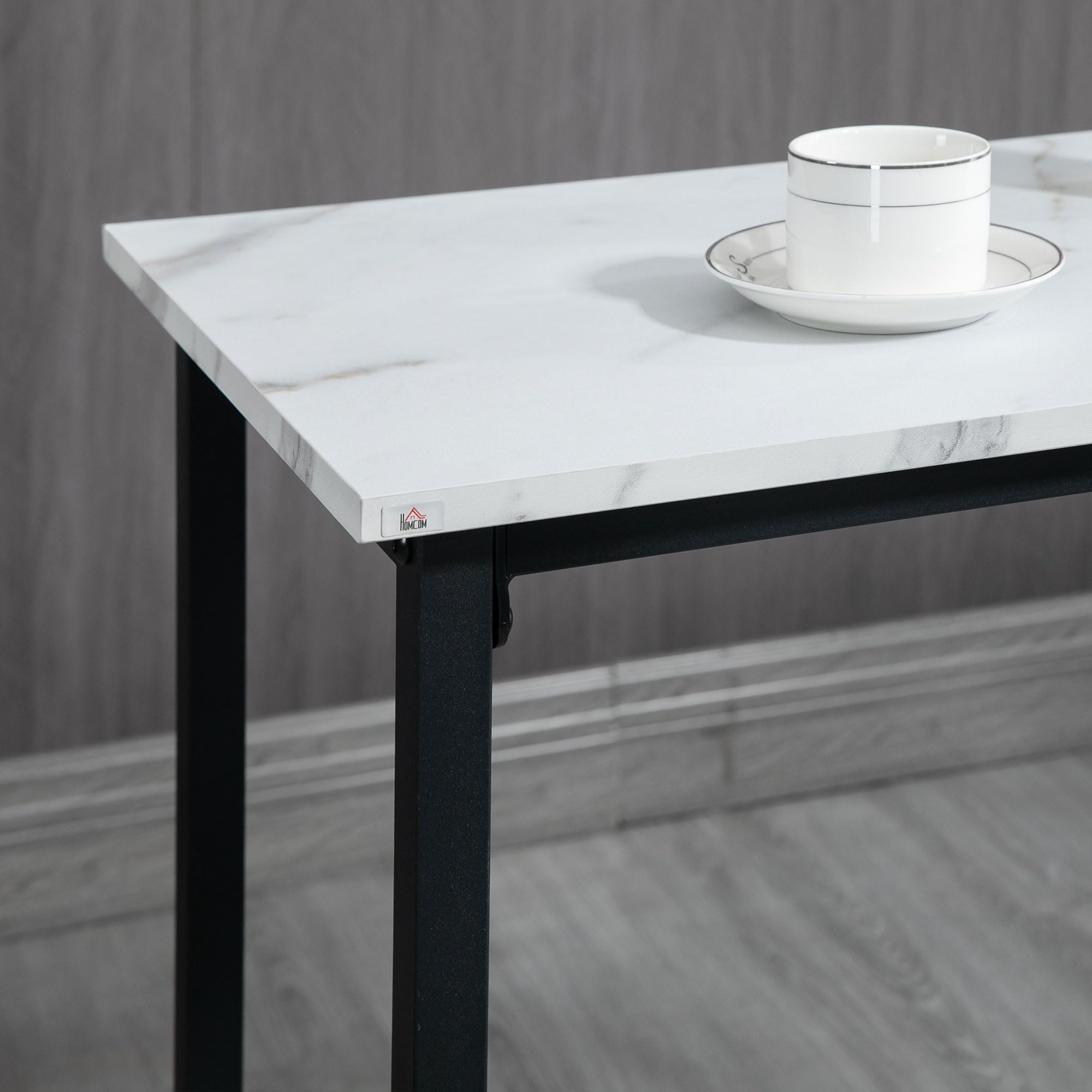 HOMCOM table de bar avec tabourets, set de 3, meubles de salle à manger, table haute