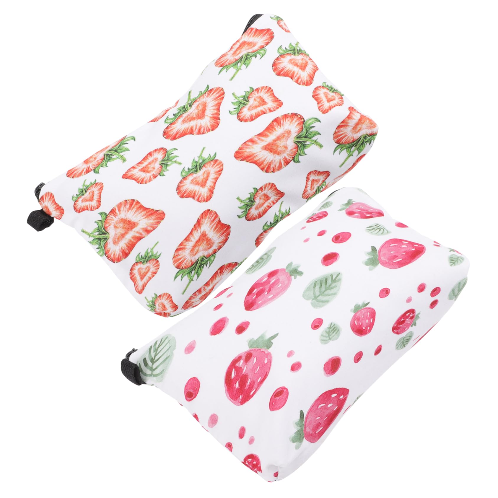 FOMIYES 8piezas Bolsa De Maquillaje De Viaje Estampado De Fresa Organizador De Cosméticos Compacto para Niñas y Adolescentes para Viajes y Uso Diario