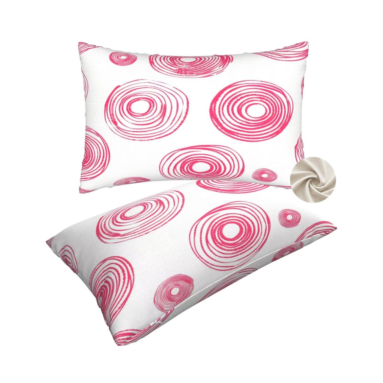 Housse de coussin géométrique rose 50x80 pour deco salon cocooning