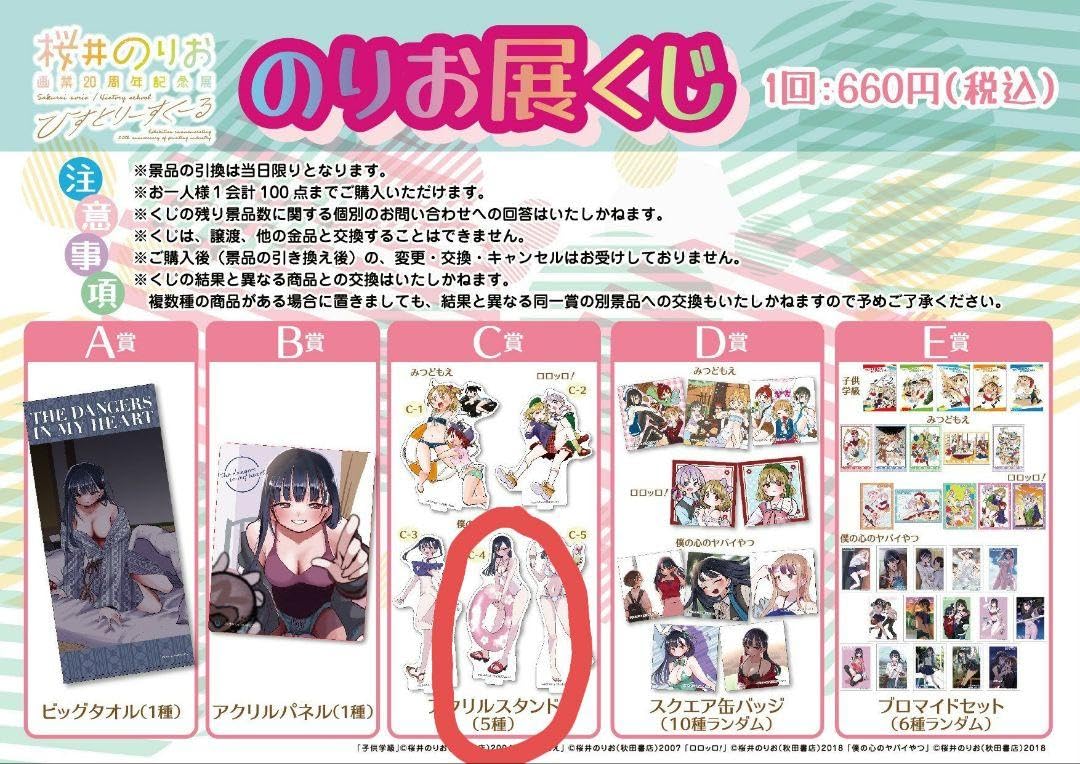 僕の心のヤバいやつ　アクリルフィギュアコレクション　コンプ　僕やば　桜井のりお展 桜井のりお展 のりお展くじ 僕の心のヤバイやつ C賞 僕ヤバ コンプ