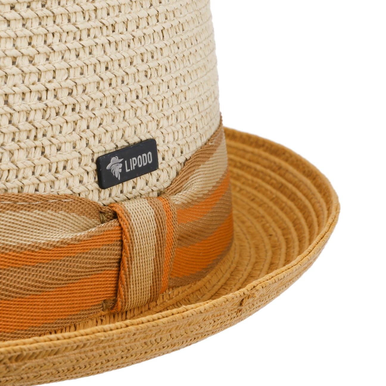Lipodo Manavela Strohhut Pork Pie Made in Italy Damen Herren
