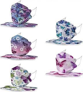 50pc Fish Mask Disposable Adult 4 Ply Disposable Face Mask Adult Pattern 3D Face Mask Disposable 4 Layer Mask for Women Men