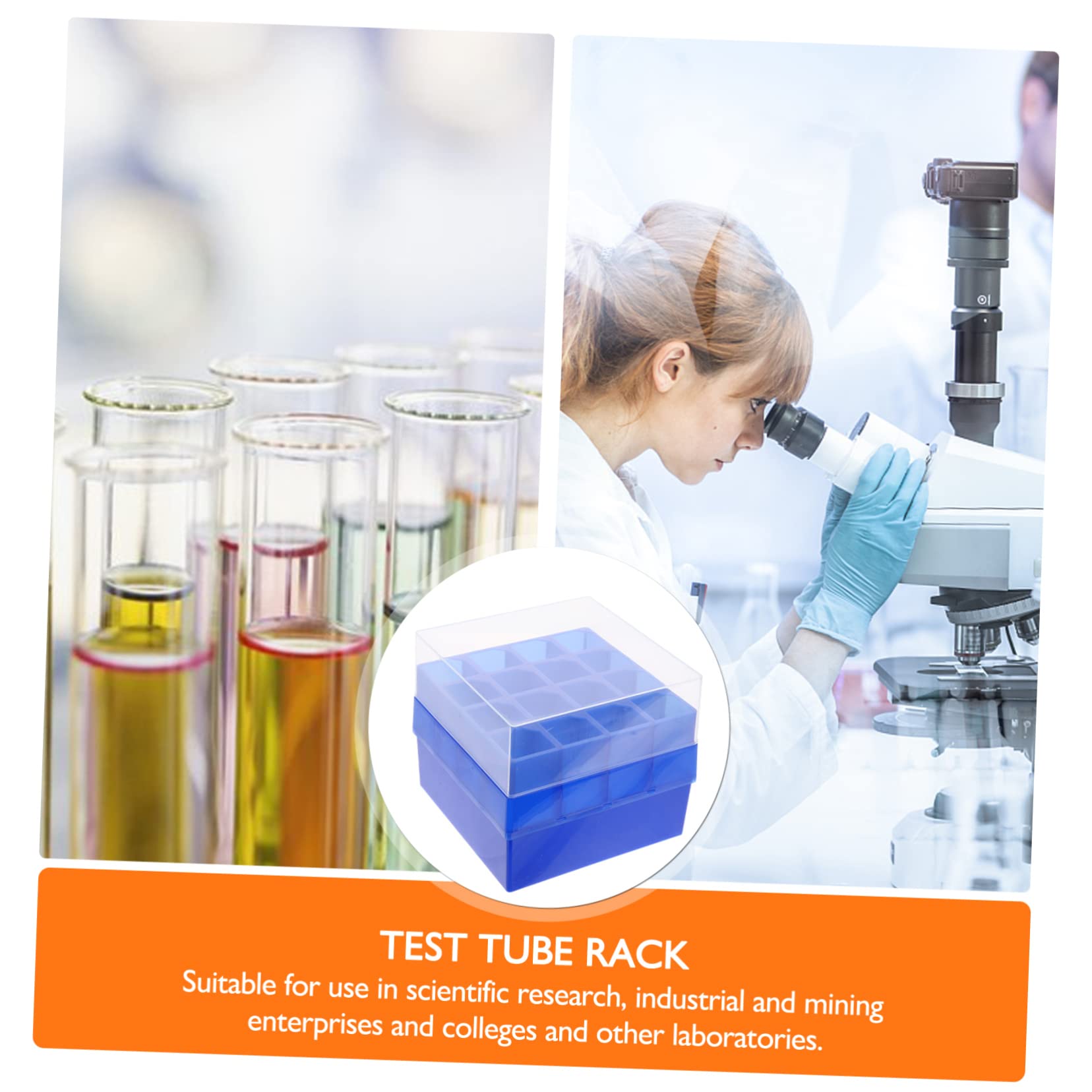 Box Box Pipe Shelf Bracket Vial Holder Holder Tube Freezer Storage Organizer Case Microcentrifuge Tube Storage Tube Rack Plastic NAMOARLY