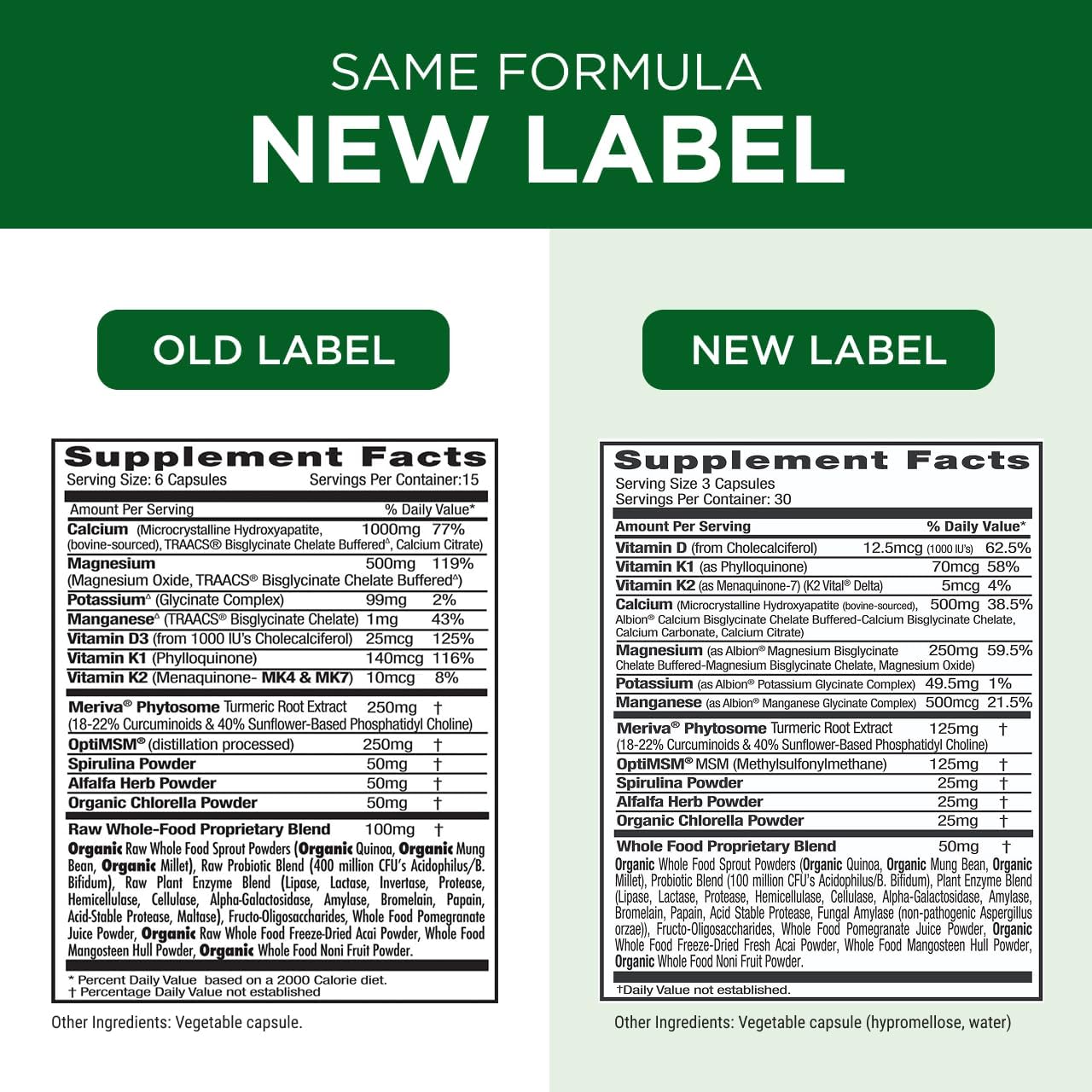 EMERALD LABS Osteo Bone Health - Immune Support & Bone & Joint Supplement with Vitamin D3, K2, Calcium, Magnesium, OptiMSM, Meriva Phytosome & More - 90 Vegetable Capsules - Image 6