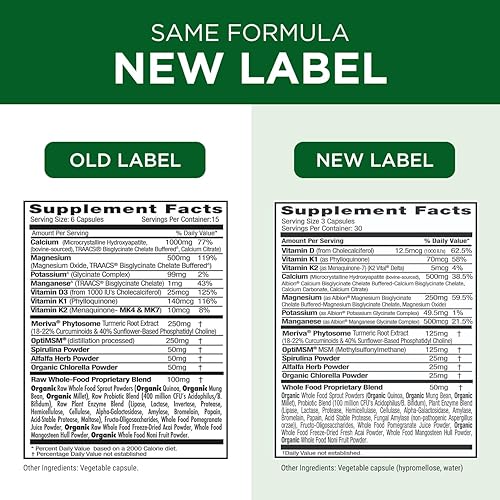 Miniatura 6 de Emerald Labs Osteo Bone Health - Suplemento dietético con vitaminas K1, K2, D3, Opti MSM y Meriva fitosoma para huesos fuertes, fuerza articular y