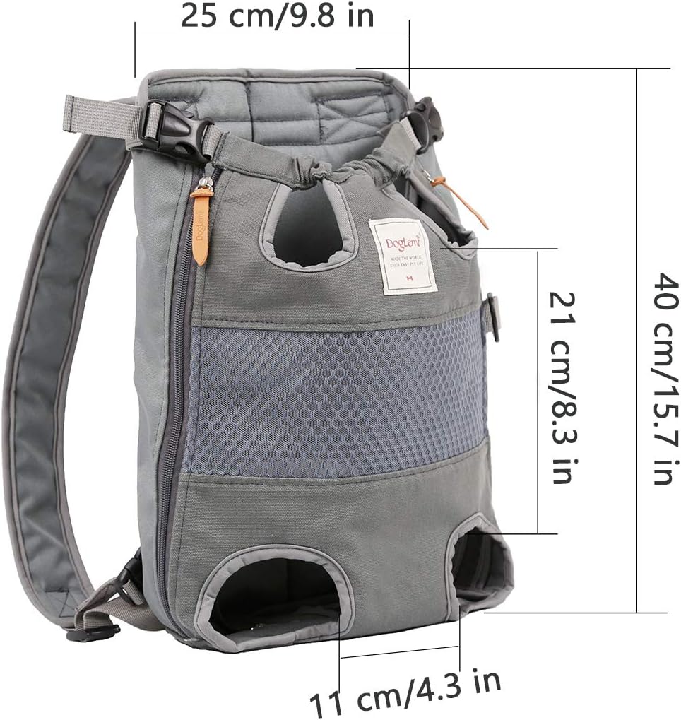 Lifeunion Legs Out Dog Carrier Backpack Hands-Free Adjustable Pet Travel Carrier for Small Medium Dogs Cats Motorcycle Hiking Walking (Grey) : Pet Supplies