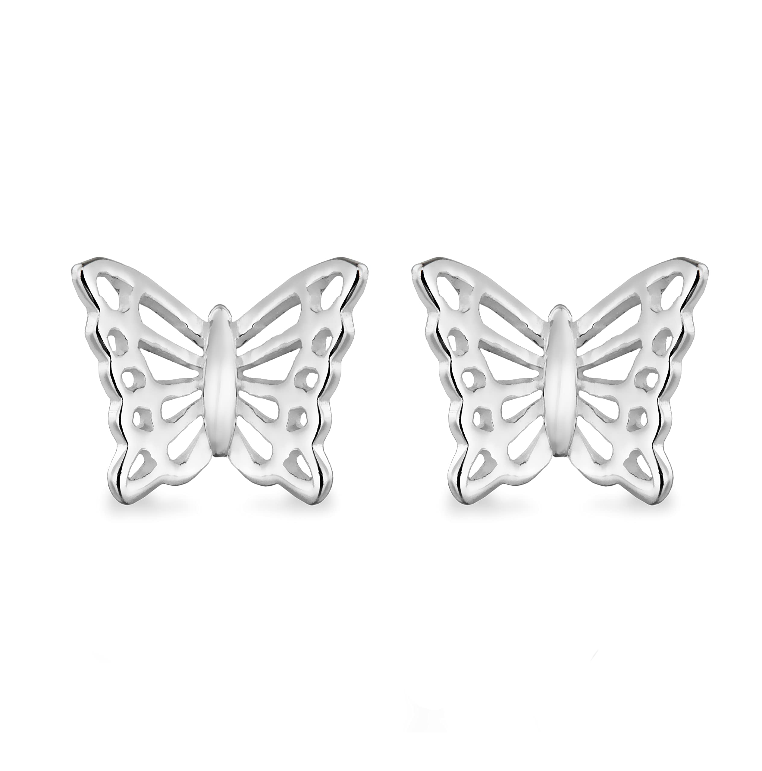 Tuscany Silver Orecchini A Perno Farfalla In Argento Sterling 925 – Ipoallergenici, Con Confezione Regalo