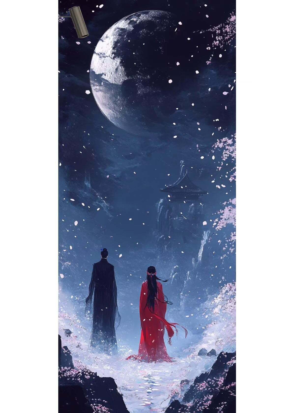 Diamond Painting Couple Diamond Painting Adulte Lune Diamant Painting Enfant,DIY Peinture Diamant Broderie Kit Complet Diamant Art Tableau Perle Decoration Maison Idee Cadeau Femme 90x180cm Z1143