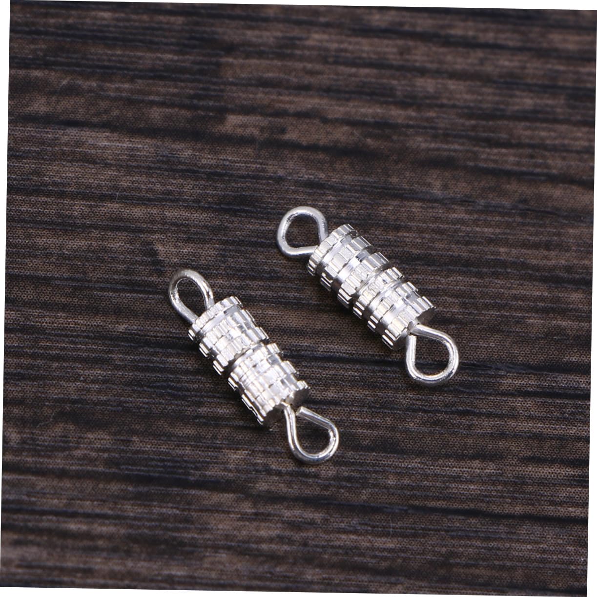 Cierres de Joyería Tipo Tornillo de Cobre Plata 20piezas para Collar