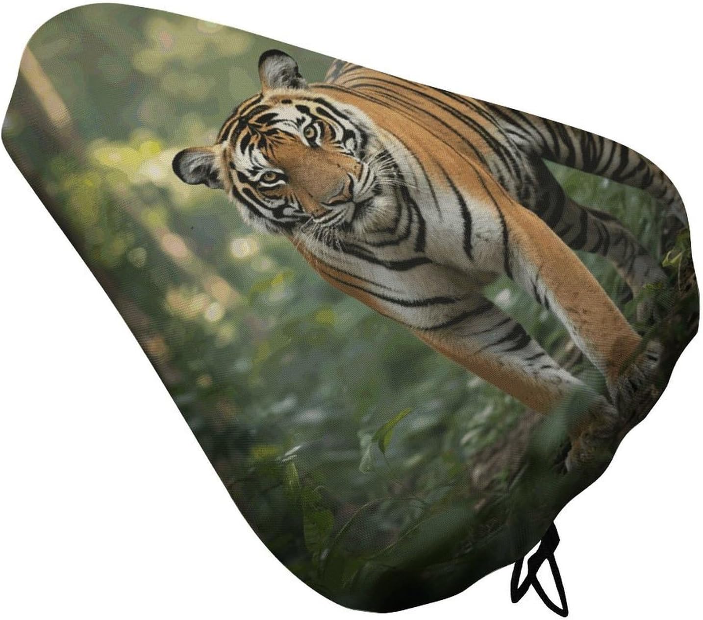Forest Tiger Padded Bike Seat Cover with Drawstring and Spring Buckle, Waterproof Bicycle Seat Cushion Extra Wide, Soft Comfort Bicycle Saddle for Mountain Exercise Road Bikes