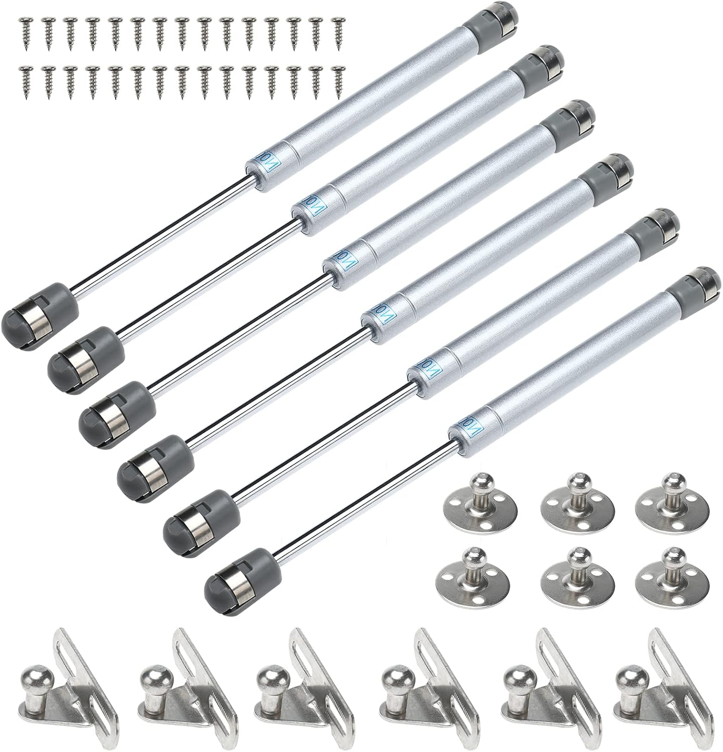 Novelbee 6 Pcs 100N/22.5lb Gas Struts Lift Support 10 inch Door Lift Pneumatic Support