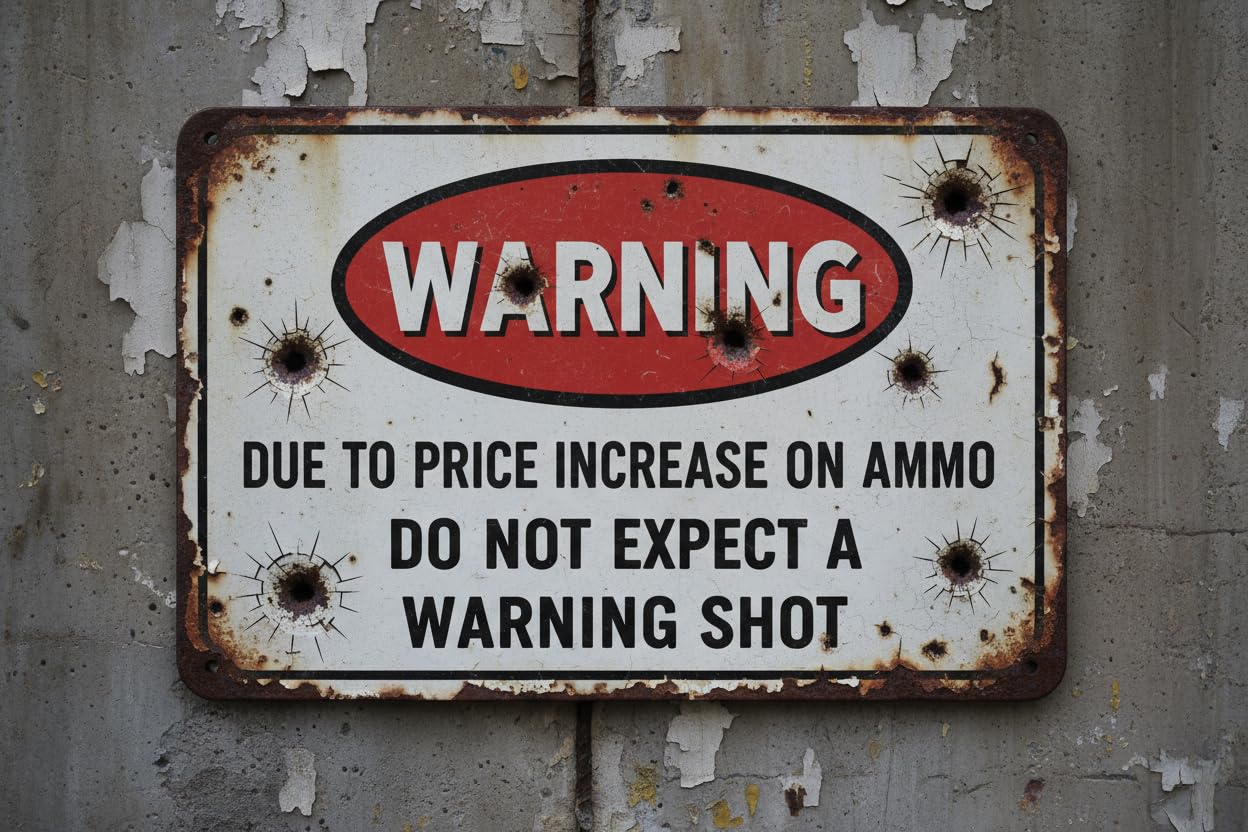 Gun Warning Signs For Property And No Tresspass Sign For Do Not Expect A Warning Shot Vintage Aluminum Plates Printed