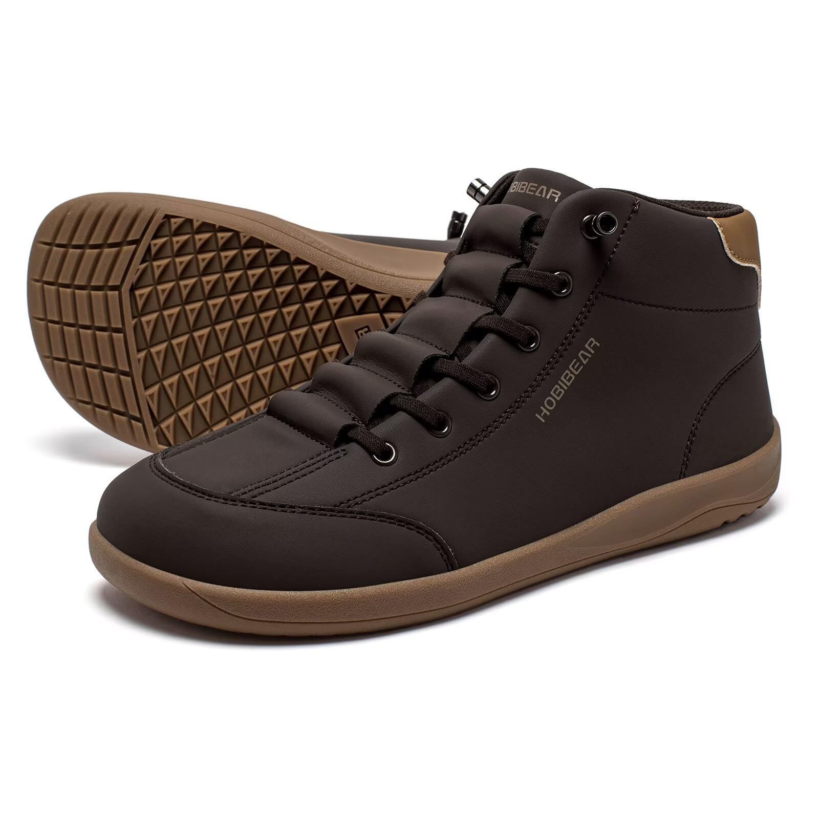 HOBIBEAR Zapatillas Minimalistas para Hombre y Mujer | Drop Cero | Zapatilla de Trekking Anchas de Cuero Transpirables y Antideslizantes para Exteriores