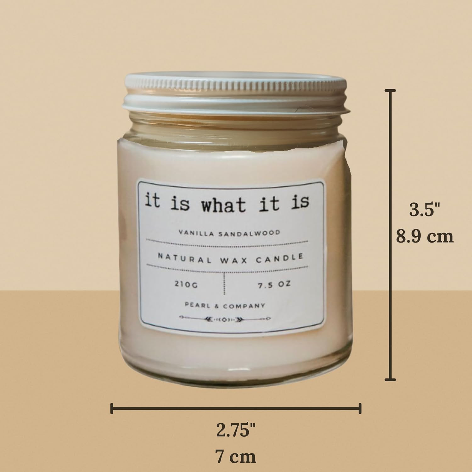 Pearl & Company Candles Clearance: Vanilla Sandalwood Scented Candle for Women, Elegant White, 50 Hr Burn, Hand Poured in MA, All Natural, Empowering Gift 7.5 oz