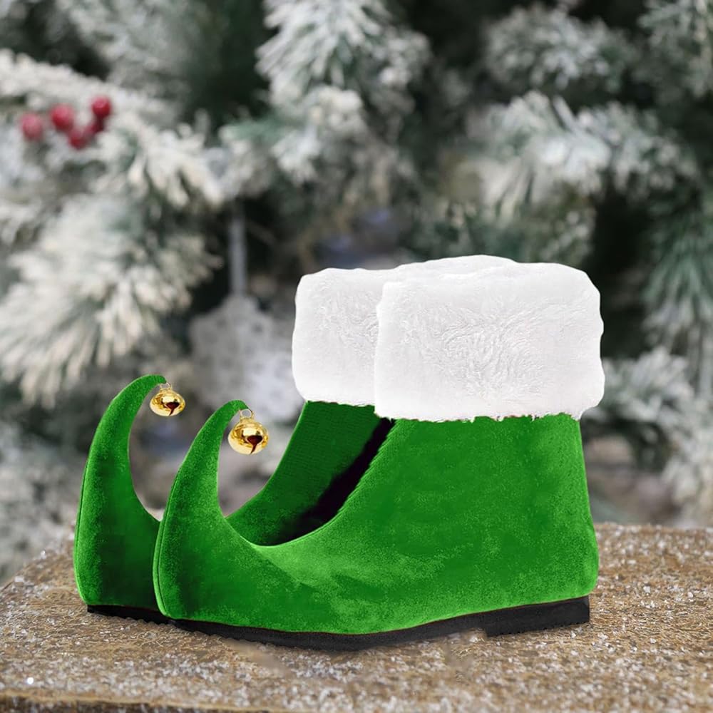 Party City Elf Shoes for Adults with jingle bells