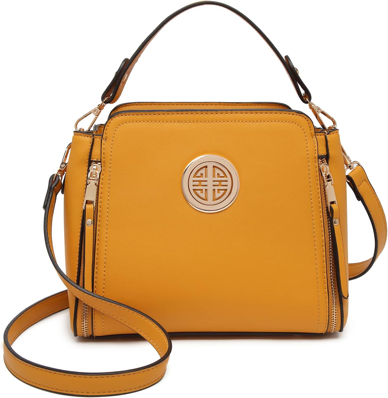 Miss LuluHandbags for Women Cross Body Bags Ladies Fashion Shoulder Bag Girls PU Leather Top Handle Bag