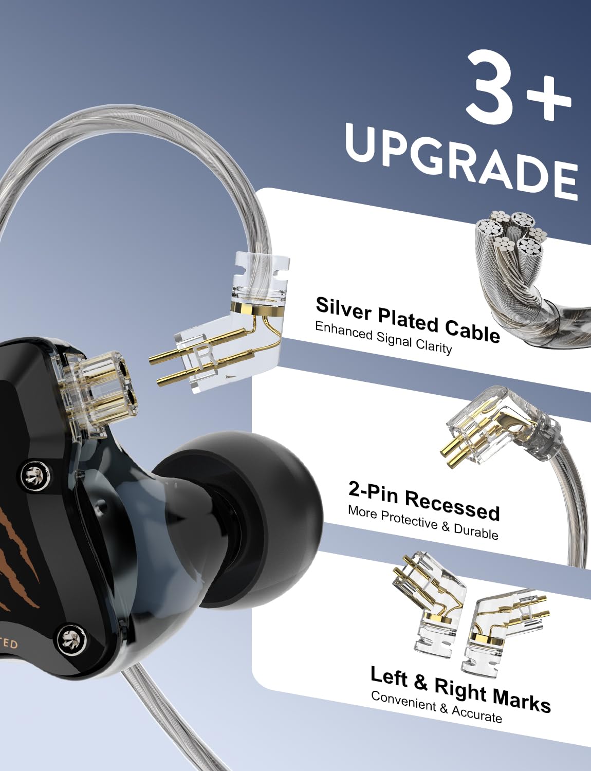 Cuffie in-ear con monitor, USB-C HiFi cablate con isolamento acustico, auricolari di tipo C con microfono per iPhone 17 16 15 Android/Samsung, laptop, cuffie IEM per videogiochi, cantanti