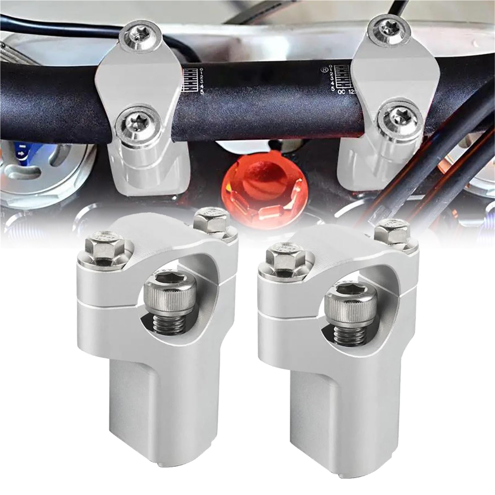Pontet de guidon riser bar clamp mount 52mm en aluminium pour Husqvarna 125-501 FC