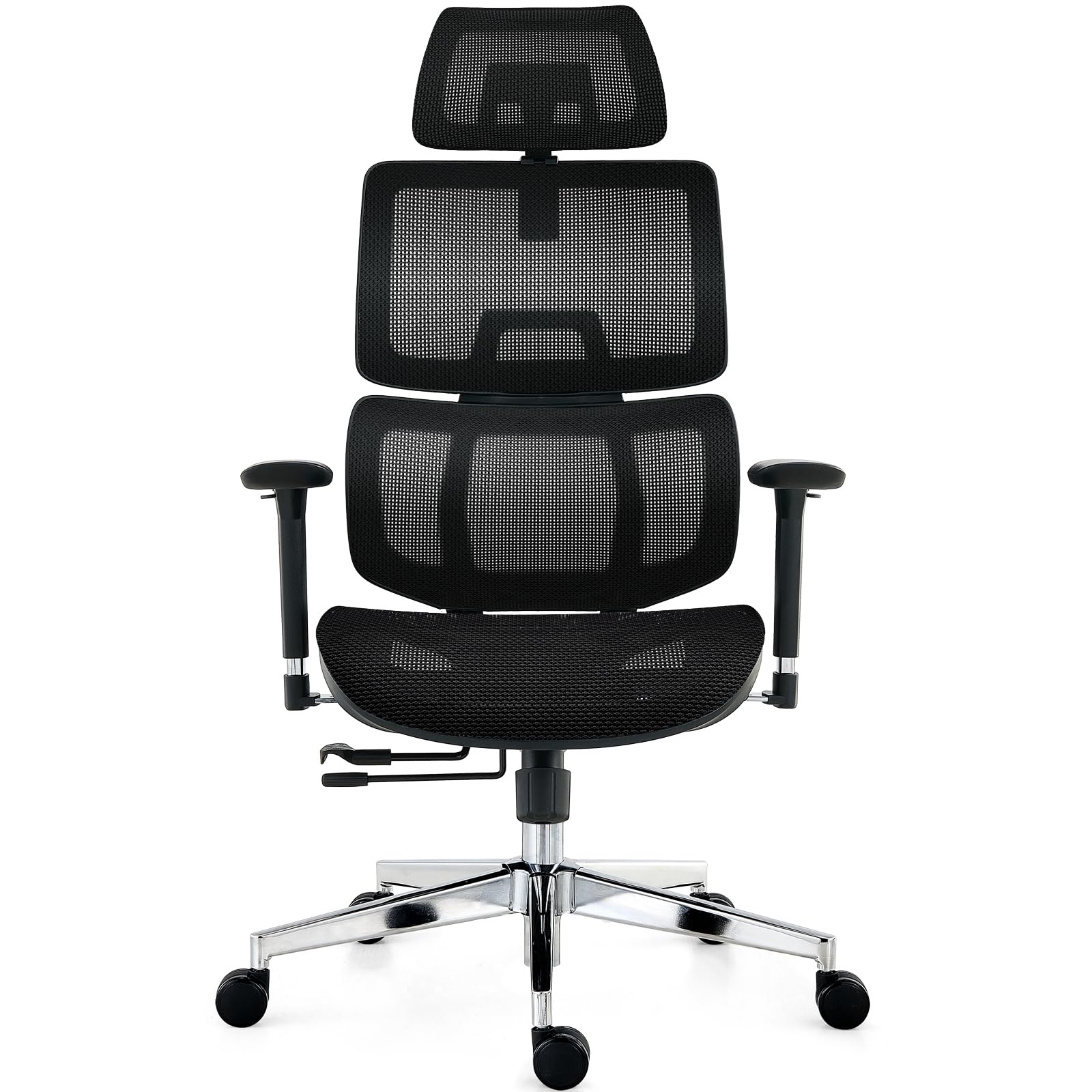 Chaise de Bureau, Fauteuil Ergonomique Professionnel - Dossier Mesh Respirant, Inclinaison 130°, accoudoirs 3D et Assise réglable - Pivotant, roulettes, 150 kg