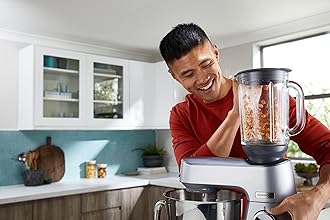 KENWOOD Stand Mixer Metal Body Kitchen Machine TITANIUM CHEF BAKER XL with Built-in Weighing Scale, DuoBowl, 4 Tools, Glass Blender, Meat Grinder, Multi Mill KVL85.344SI Silver