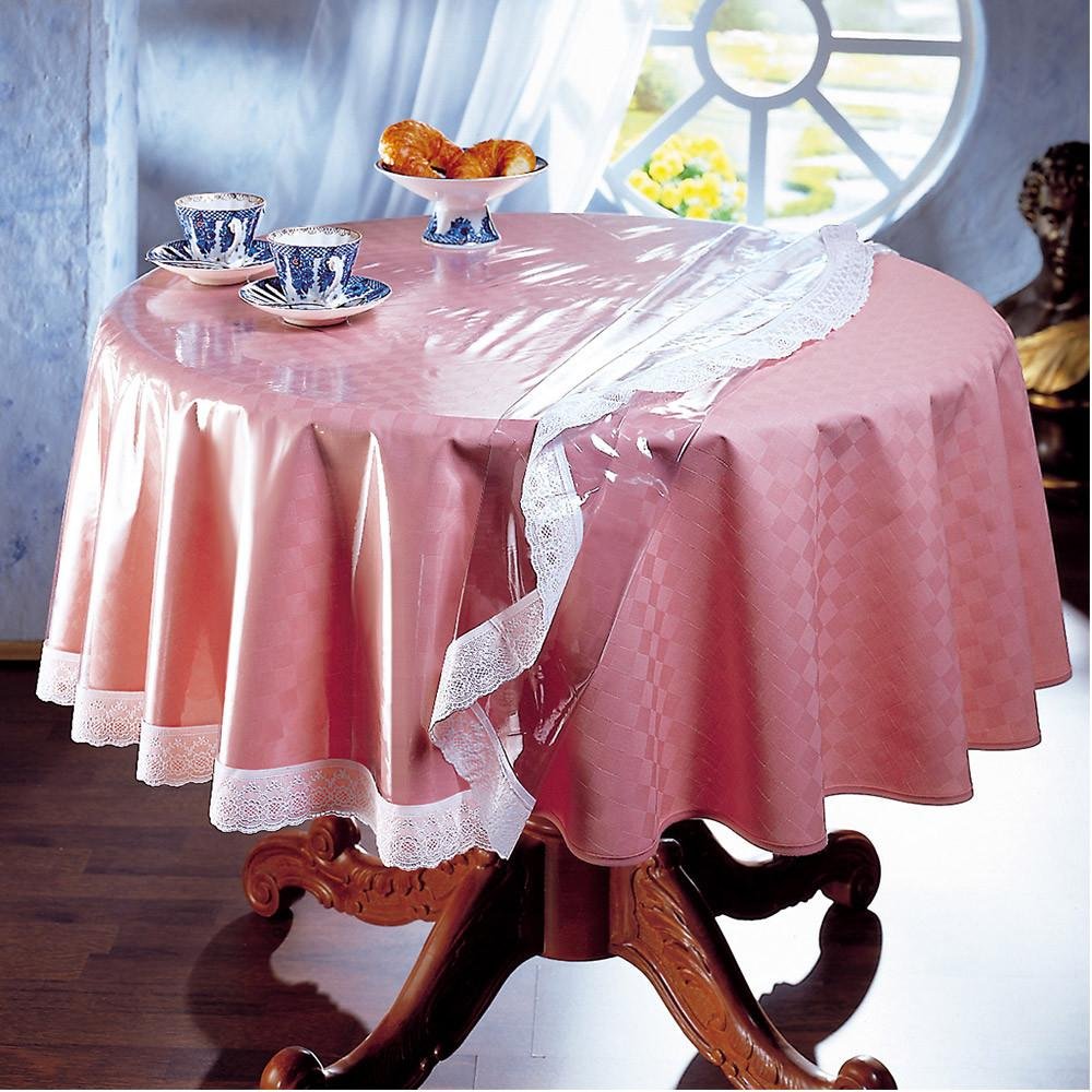 Freelance PVC Plastic Transparent Clear Dining Table Cover Cloth Tablecloth Waterproof Protector, 4 Seater, 60 inches, Round (with White-Laced Edges), Product of Meiwa, Japan (B07VP45WGK) Amazon Price History, Amazon Price Tracker