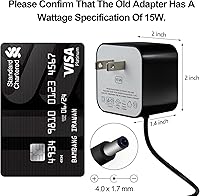Vista 6 de 15W Power Adapter for Echo, Dot 3rd & 4th Gen, Kids Edition, Show 5, Spot, and Fire TV Cube, 5Ft AC Adapter Power Cord