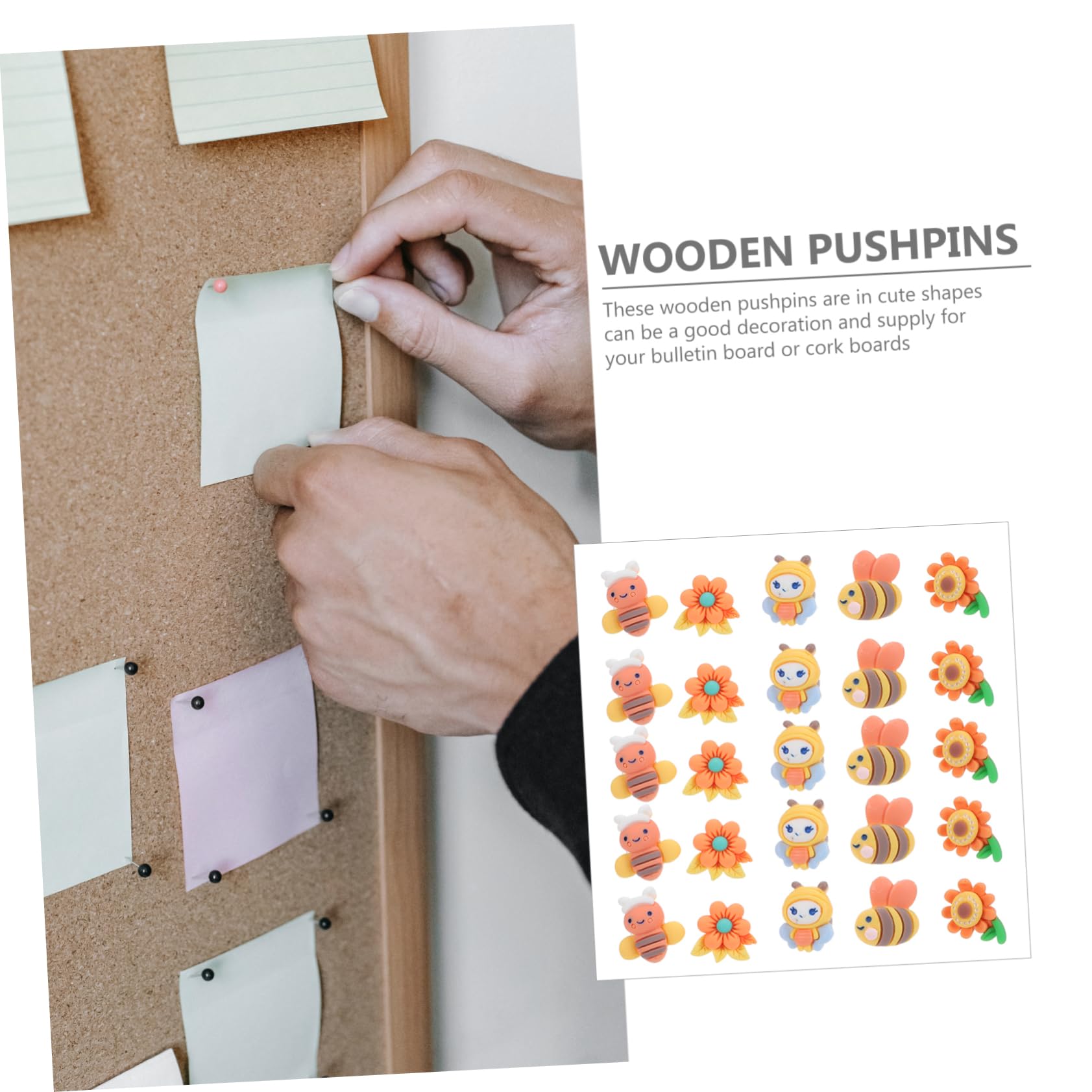 Uonlytech 5 Sätze Wanddekorative Thumbtacks Reißzwecke Pinnwand Pinnwand Dekorative Stecknadel Foto-stecknadel Büro Groß Daumennagel Bulletin Board Tacks Harz 30 Stück * 5