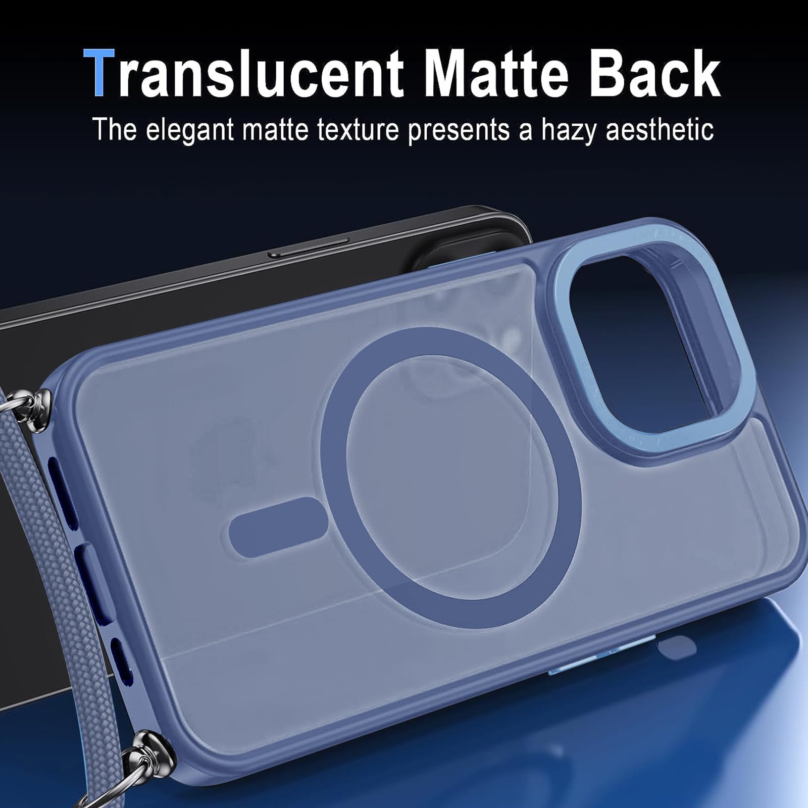 Yoedge Magnetyczne etui do Samsung Galaxy S25 5G 6,2 cala ze smyczą, kompatybilne z MagSafe, półprzezroczyste matowe etui PC cienkie TPU odporne na wstrząsy etui ochronne z paskiem na ramię sznur