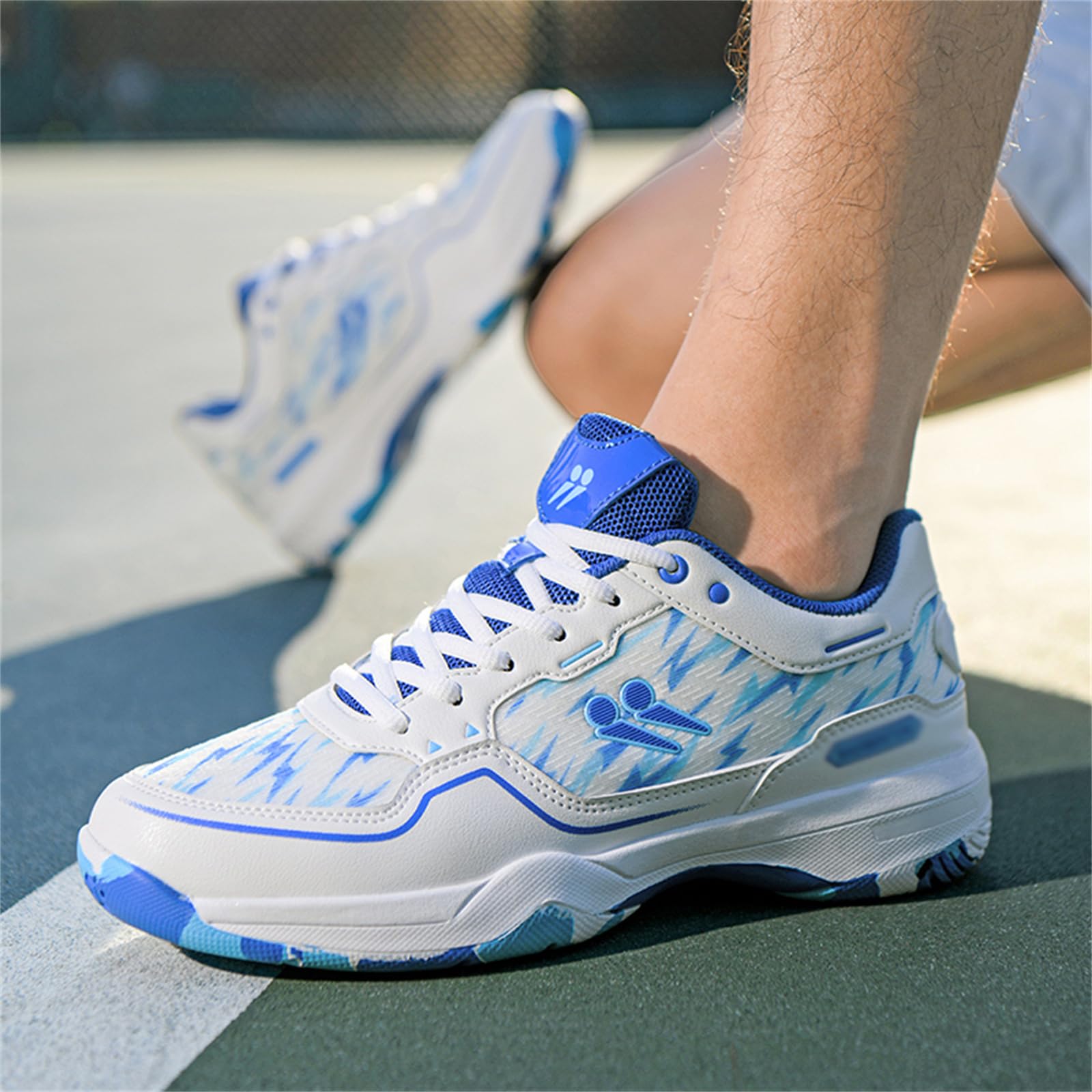 JiuQing Zapatillas De Bádminton para Interior Y Exterior Deportivas Unisex Ligeras para Tenis Y Jogging