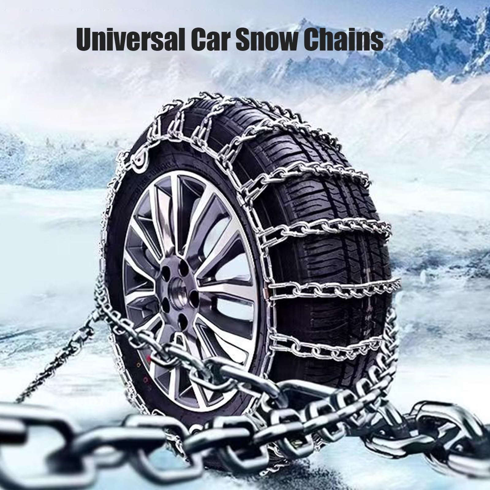Cadenas de Nieve Universales, Cadenas Nieve Universales Coche Nieve for Llantas, Máximo Agarre Montaje Fácil, Cadenas Metálicas for Su Uso en Carreteras Heladas(275/40R22)