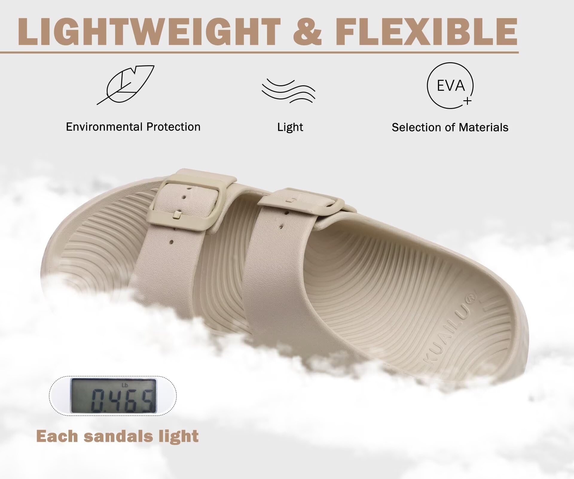 KuaiLu Damen Recovery Sandalen Athletic Sport Sliders Bogen Unterstützung Kissen Orthotic Plantar Fasciitis auf dicke Sommer Sandles