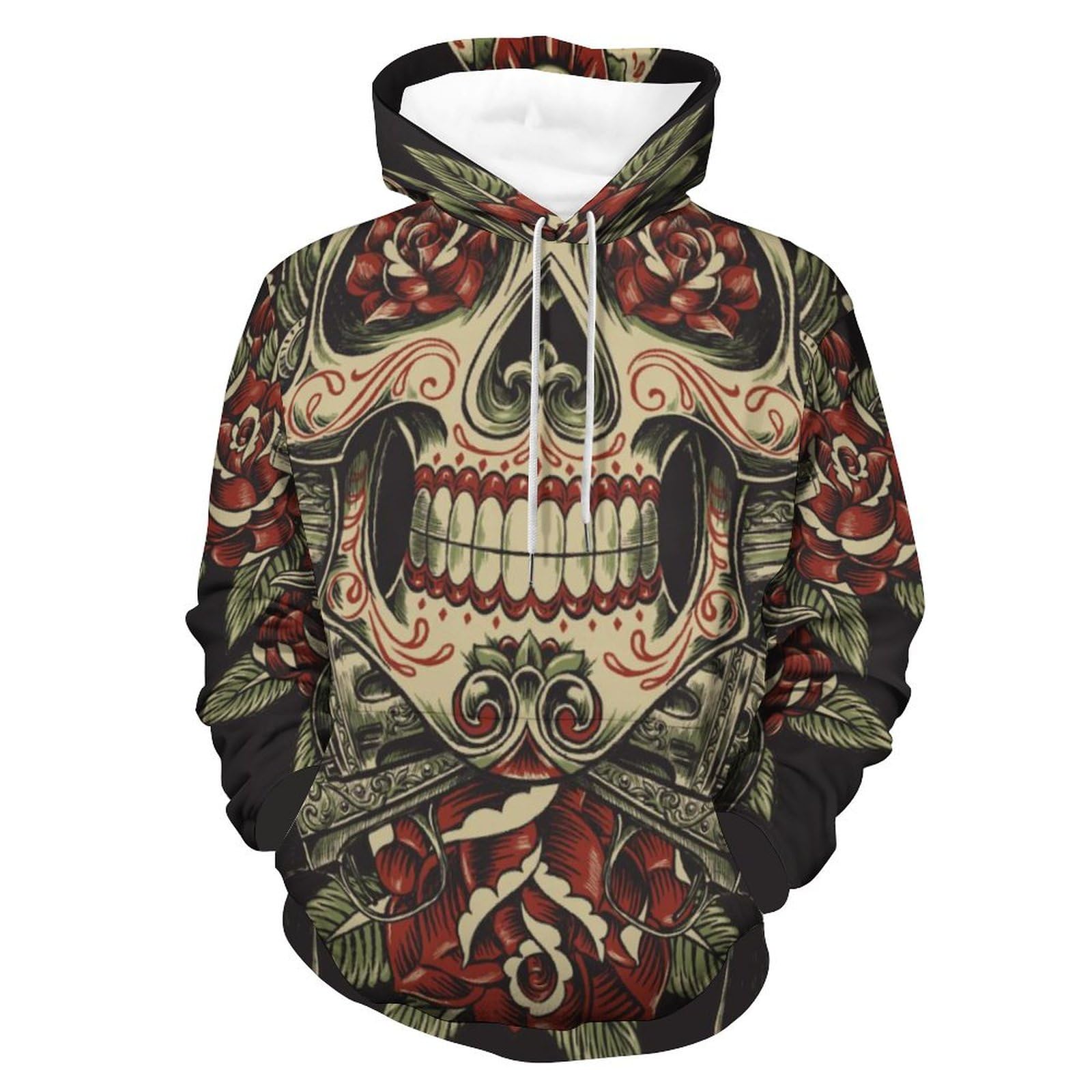 Hoodie Crâne de Fleurs : finis les sweats ternes avec ce pull confortable et chaud - 8
