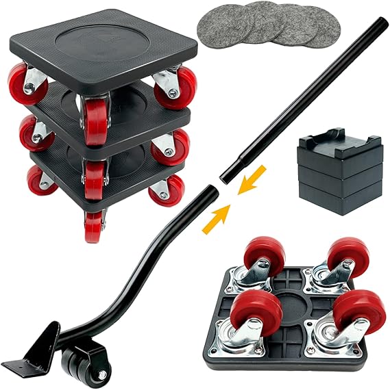 Amazon.co.jp 家具移動 ヘルパー ドーリー セット PULLEY 便利グッズ重い家具を動かす道具, 冷蔵庫移台車, 最大450KG, 360度回転, 延長的可能な自由組み立て Amazon.co.jp 家具移動 ヘルパー ドーリー セット PULLEY 便利グッズ重い家具を動かす道具, 冷蔵庫移台車, 最大450KG, 360度回転, 延長的可能な自由組み立て