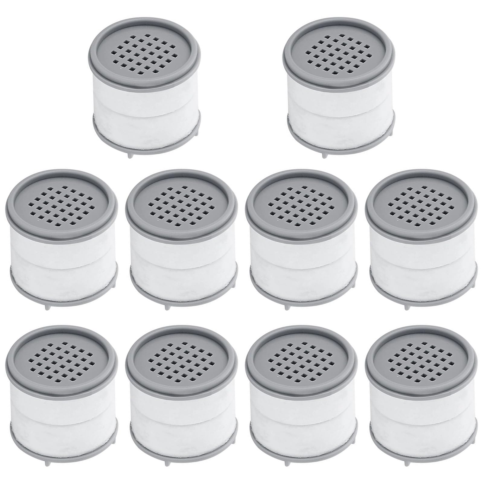 Photo 1 of 10 Pack Sink Water Faucet Filter Cartridge, Faucet Water Filter Replacements for Faucet Kitchen Bathroom Sink Filter Removes Chlorine Fluoride Heavy Metals Hard Water