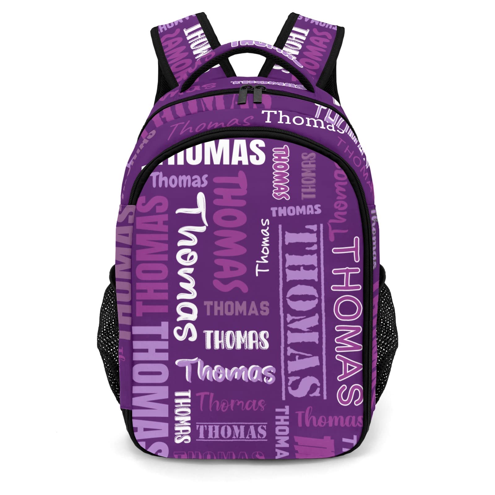 XOZOTY Purple Backpack Personalized with Name for Men Women Shoulder Bag Laptop Bag Bookbag