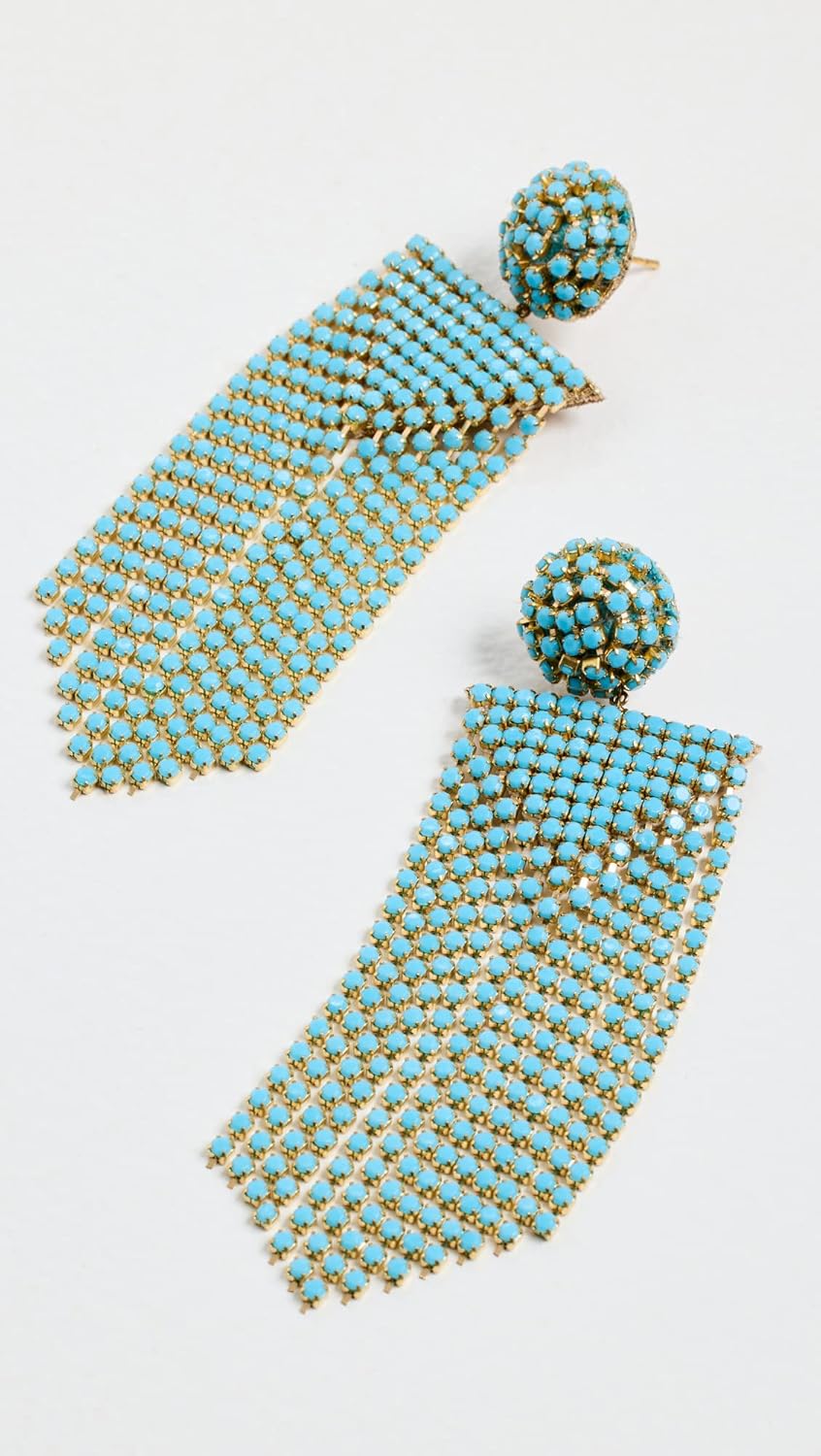 Deepa Gurnani Women's Deepa By Deepa Gurnani Fanning Earrings, Turquoise, Blue, One Size