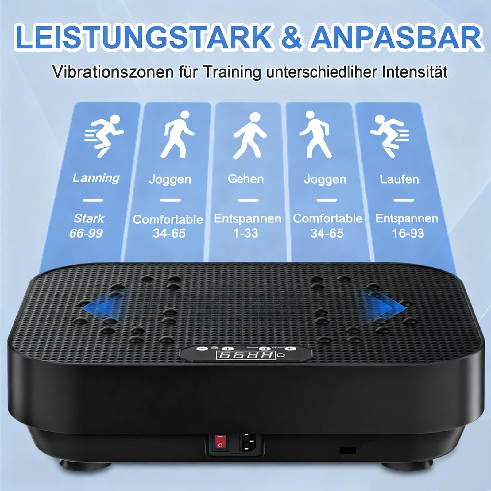 Machine Plate vibrante, Mise à Jour de Fitness Vibrant Drainage lymphatique Shaker Complet pour Perdre du Poids, Plateforme de Fitness vibrante