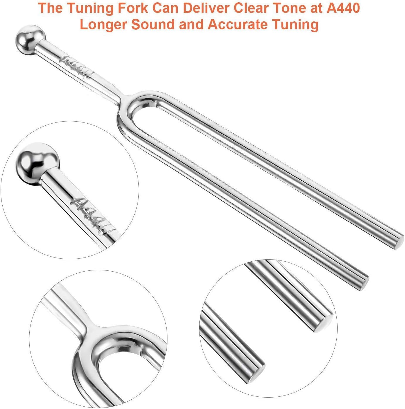 2 Pack Tuning Fork Standard A 440Hz Tuning Fork, Musical Instruments Violin Guitar Tuner Device : Musical Instruments