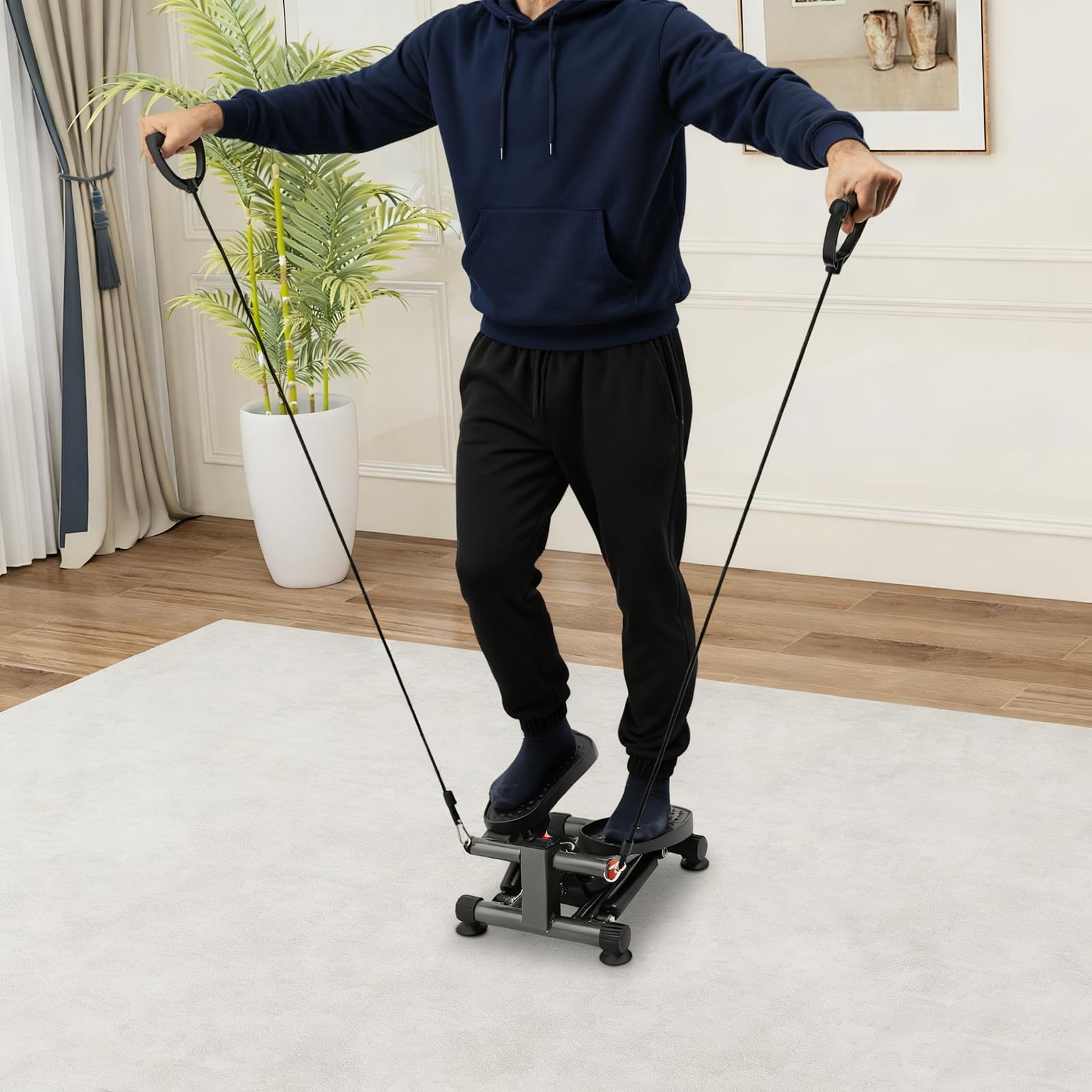 Twist Stepper Hidráulico Stepper para el hogar LCD Mini Stepper Fitness Dispositivo de Entrenamiento en Casa Oficina