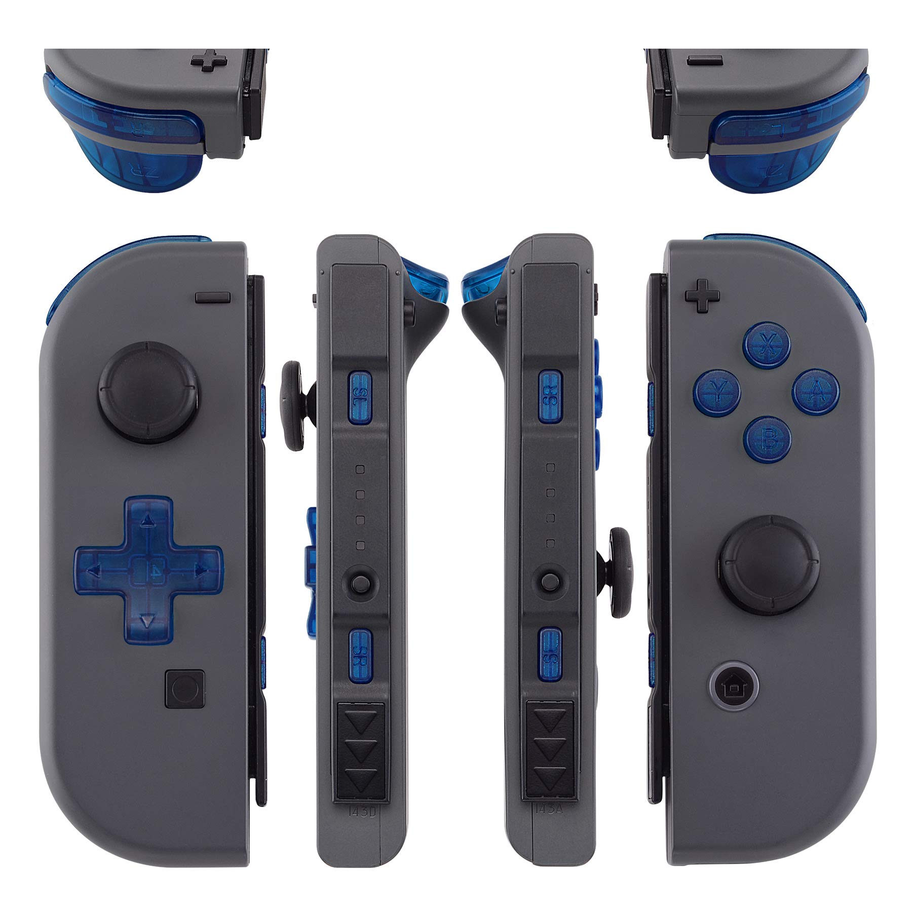 Amazon.com: Transparent Clear Blue D-pad ABXY Keys SR SL L R ZR ZL