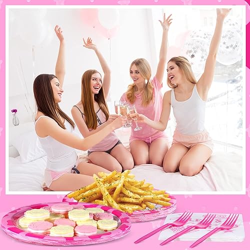 Miniatura 5 de 72 servilletas de despedida de soltera, platos de papel de vaquera, platos de postre, servilletas de papel desechables, tenedores para bodas,