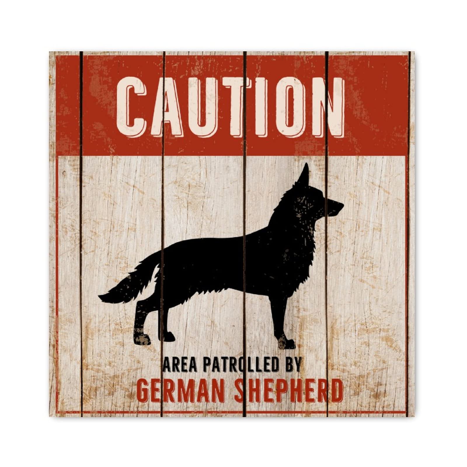 Panneau Bois Chien Allemand Décoration Suspendue Noble 30 cm