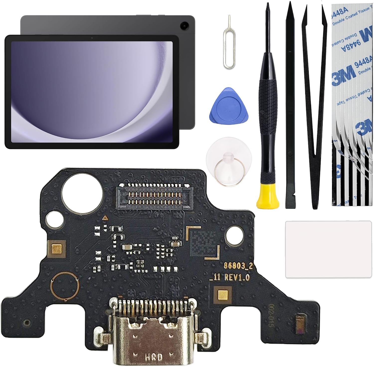 Charging Port Replacement Compatible with Galaxy Tab A9 Plus 11.0-Inch 2023 SM-X210, Includes Tools