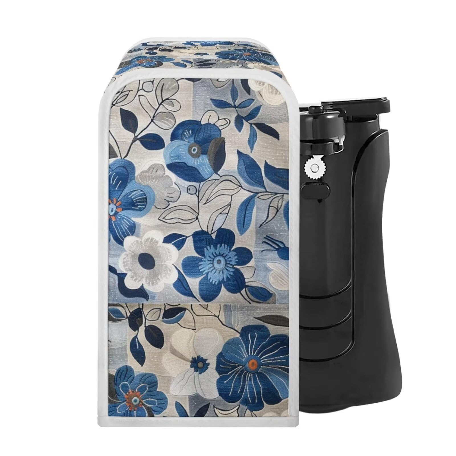 Wiryuouvt Blue Flower Desk Cover for Tall Can Opener Can Opener Cover Sets Small Appliance Covers Kitchen Appliance Covers Can Opener Cover Decorations Dust Cover